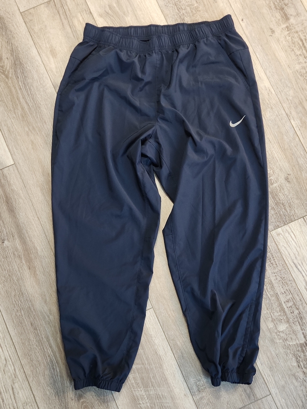 Nike Men's Navy Joggers with White Swoosh XL